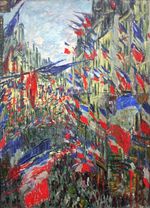 Клод Моне Рю Монтаргей с флагами 1878г